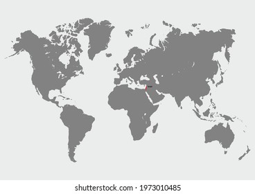 Israel on the world map