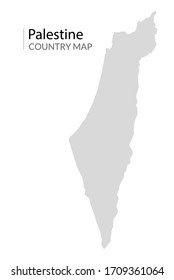 Israel Palestine country vector map. Israeli gaza background map