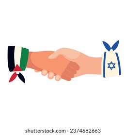 israel and palestine handshake design