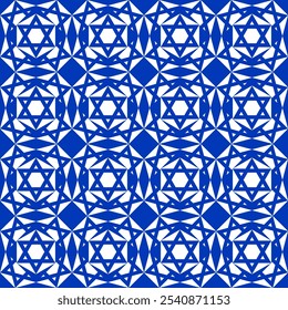 israel pattern for decoration. blue star background. vector illustration