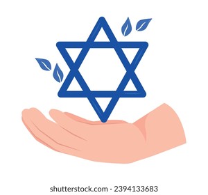 israel peace campaign illustration isolated