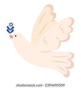 israel peace dove vector isolated