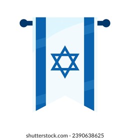 israel peace flag vector isolated