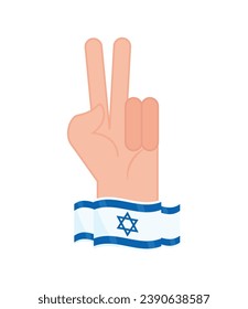 israel peace hand vector isolated
