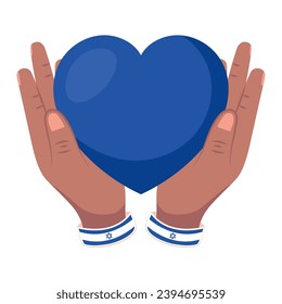 israel peace heart illustration vector isolated