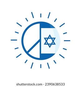 vector de ilustración de la paz de israel aislado