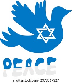 Israel peace symbol - stay with Israel. Support, pray. Vector illustration