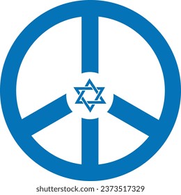 Israel peace symbol - stay with Israel. Support, pray. Vector illustration