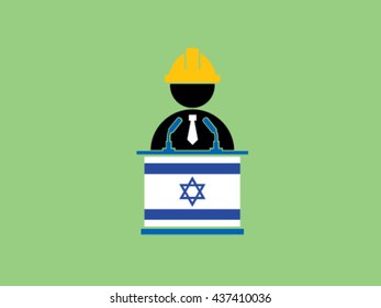 Israel Podium Construction Worker