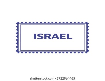 Icono de Vector de sello postal de Israel sobre un fondo blanco
Sello de Vector sobre un fondo blanco
