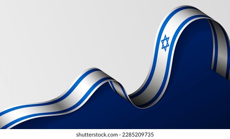 Israel ribbon flag background. Element of impact for the use you want to make of it.