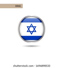Design-Vorlage für die abgerundete Vektorillustration Israels