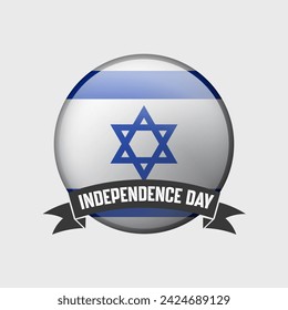 Israel Round Independence Day Badge