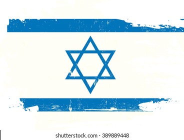 Israel scratched Flag. A israeli flag with a grunge texture