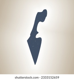 Israel shape on a gradient background. Country map with a scratch texture. Israel vibrant poster. Attractive vector illustration.
