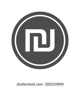 Icono sólido de la moneda de Shekel israelí. Alta calidad y muy adecuada para tu diseño, diseño web, diseño de aplicaciones móviles, etc. Ilustración vectorial de diseño plano.