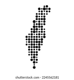 Ilustración del mapa de patrones de la silueta de Israel