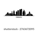Israel skyline 
Vector skyline on a white background