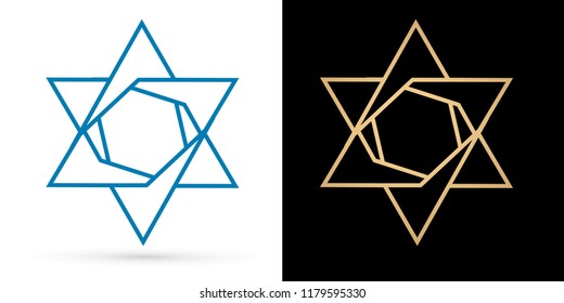 Israel star, modern star, luxury graphic vector.