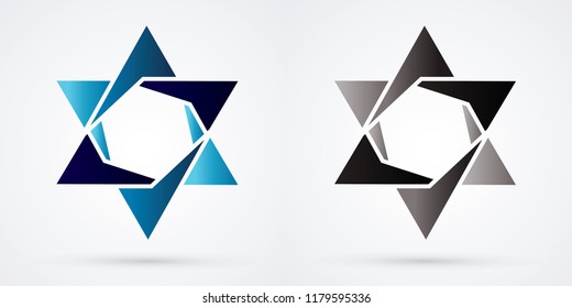 Israel star, modern star, luxury graphic vector.