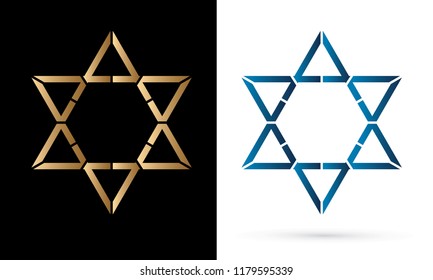 Israel star, modern star, luxury graphic vector.