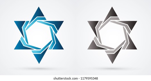 Israel star, modern star, luxury graphic vector.