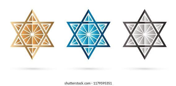 Israel star, modern star, luxury graphic vector.