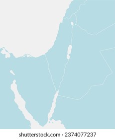 Israel and surrounding countries map illustration