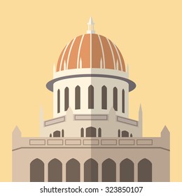 Israel temple. Vector illustration.