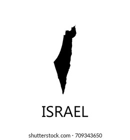 Israel vector contour map