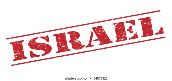 israel vector stamp on white background