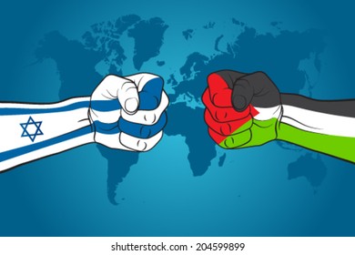 Israel Versus Palestine Stock Vector (Royalty Free) 204599899 ...