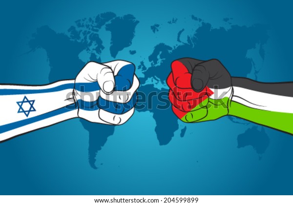 Israel Versus Palestine Stock Vector (Royalty Free) 204599899