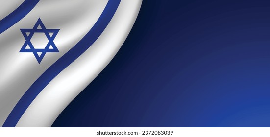 Israel waving flag vector background