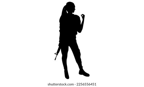 Israeli Female Soldier high quality vector