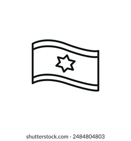 Israeli flag icon. Simple Israeli flag icon for social media, app, and web design. Vector illustration