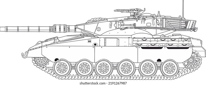 Israelische Merkava Mk 1 Hauptkampf