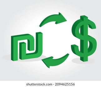 Israeli Shekel exchange American Dollar. Shekel to dollar. Israeli money currency exchange