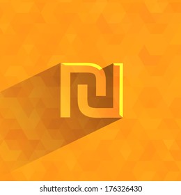 Israeli shekel. Vector format
