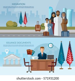 Issuance of documents for immigrant, issue of visas passports documents, migrants in USA and Europe 