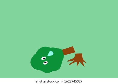 issue deforestation illustration design background.