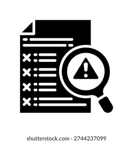 Issue Detection Icon Glyph Vector Illustration