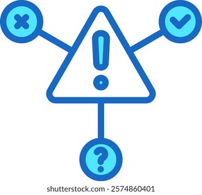 Issue Icon Blue Color Vector Illustration