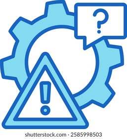 Issue Icon Blue Vector Illustration