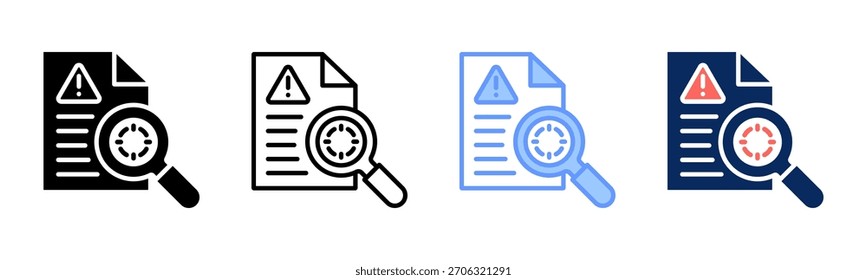 Issue Lens icon set multiple style collection