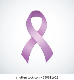 Issue logo loop symbolic concept problem of epilepsy, eating concern, craniofacial, esophageal, pulmonary hypertension, all kinds of tumors. Global icon bow light lilac color emblem isolated on white svg