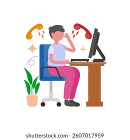 Issue Resolution Process Vector Illustration