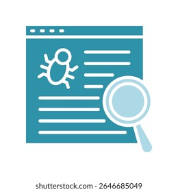 Issue Tracker dual tone blue color, mini illustration icon. use for modern concept, print, UI, UX kit, web and app development. Vector related to risk management, business, finance.