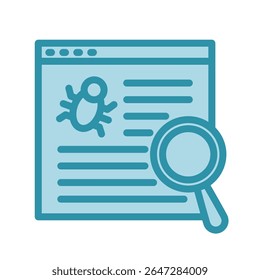 Issue Tracker dual tone blue color, mini illustration icon. use for modern concept, print, UI, UX kit, web and app development. Vector related to risk management, business, finance.