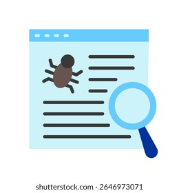 Issue Tracker flat color, mini illustration icon. use for modern concept, print, UI, UX kit, web and app development. Vector related to risk management, business, finance.

